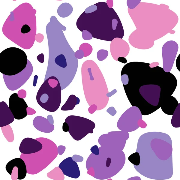 Dark Purple Plantilla Sin Costura Vectorial Rosa Con Círculos Burbujas — Vector de stock