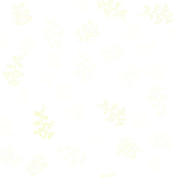 Plantilla Elegante Sin Costuras Vector Amarillo Oscuro Con Ramas Ilustración — Vector de stock