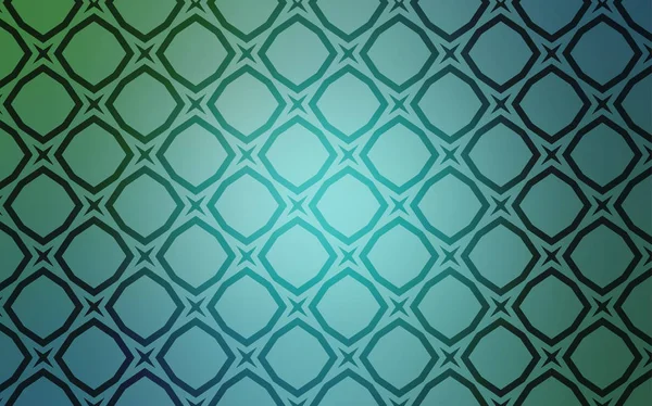 Lichtblauw Groen Vector Cover Met Kleine Grote Sterren Glitter Abstracte — Stockvector