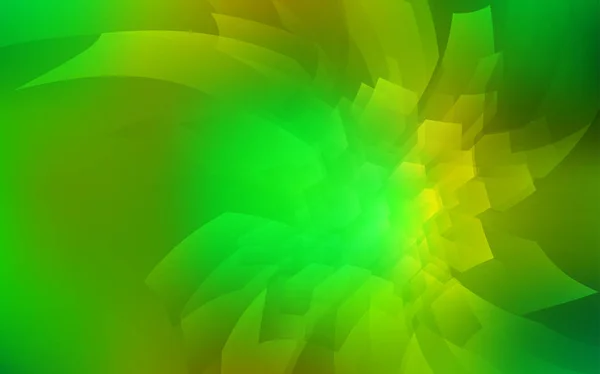 Светло Зеленая Желтая Векторная Крышка Набором Шестиугольников Иллюстрация Цветных Шестиугольников — стоковый вектор