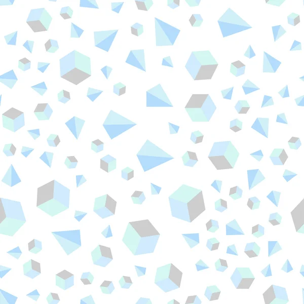 Ljus Blå Vektor Sömlös Isometrisk Layout Med Rektanglar Trianglar Abstrakta — Stock vektor