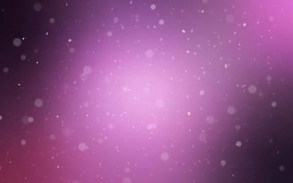 Luz Púrpura Cubierta Vectorial Rosa Con Hermosos Copos Nieve Ilustración — Vector de stock