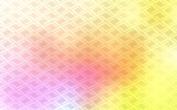 Licht Roze Gele Vector Lay Out Met Lijnen Rechthoeken Rechthoeken — Stockvector
