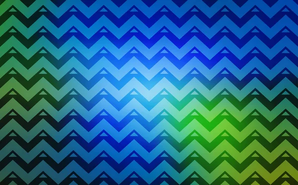 ライトブルー 三角形のスタイルを持つ緑ベクトル テクスチャー 自然スタイルで三角形で美しいイラスト パンフレット リーフレットのパターン — ストックベクタ