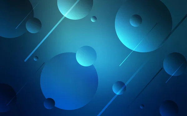 Patrón Vectorial Luz Azul Con Esferas Diseño Decorativo Borroso Estilo — Vector de stock