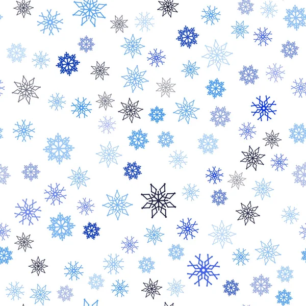 Tmavě Modrý Vektor Bezproblémové Šablona Led Sněhové Vločky Glitter Abstraktní — Stockový vektor