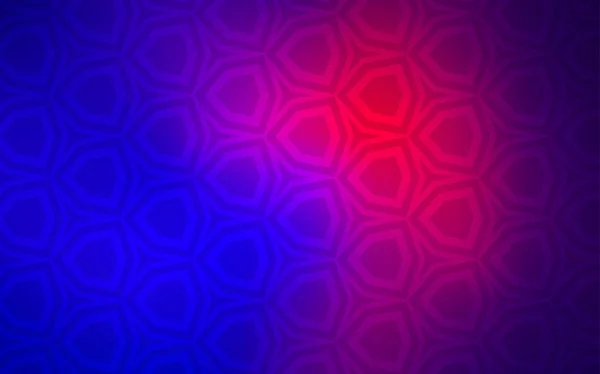 Bleu Clair Disposition Vectorielle Rouge Avec Des Formes Hexagonales Illustration — Image vectorielle