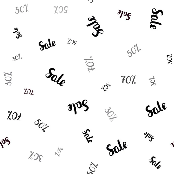 Dark Pink Vector Seamless Texture Selling Prices Colored Words Sales — Stock Vector