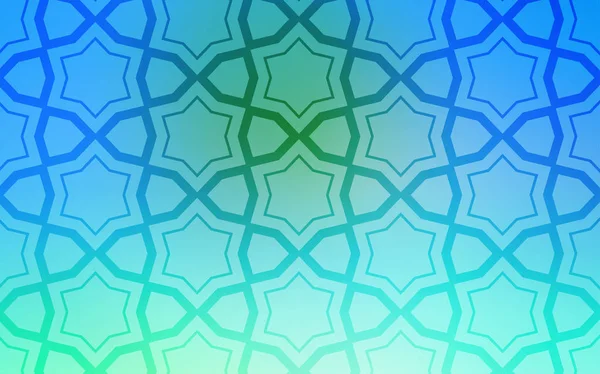 Светло Голубой Зеленый Векторный План Яркими Звездами Размытый Декоративный Дизайн — стоковый вектор