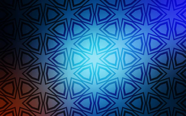 Modèle Vectoriel Bleu Foncé Avec Étoiles Ciel Design Décoratif Flou — Image vectorielle