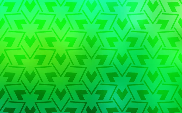 Светло Зеленая Векторная Планировка Линиями Треугольниками Блестящие Абстрактные Иллюстрации Треугольными — стоковый вектор