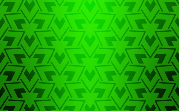 Ljus Grön Vektor Bakgrund Med Linjer Trianglar Illustration Med Uppsättning — Stock vektor