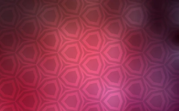 Rose Clair Disposition Vectorielle Rouge Avec Des Formes Hexagonales Design — Image vectorielle