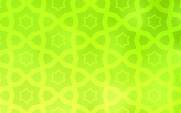 Vert Clair Motif Vectoriel Jaune Avec Étoiles Noël Design Décoratif — Image vectorielle