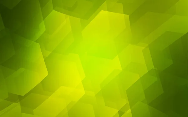 Ljus Grön Gul Vektorbakgrund Med Hexagoner Illustration Med Uppsättning Färgglada — Stock vektor