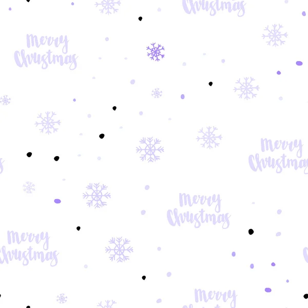 Vecteur Violet Clair Motif Sans Couture Avec Flocons Neige Noël — Image vectorielle