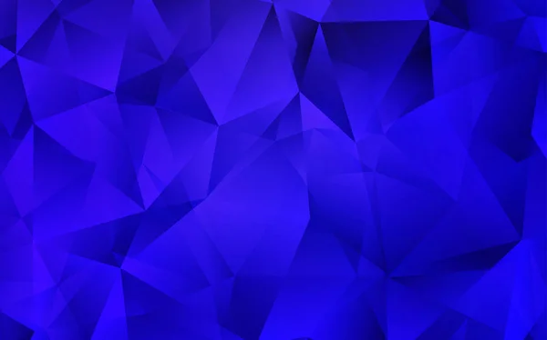 Ciemnoniebieski Wzór Wektora Kryształami Trójkątami Dekoracyjny Design Abstrakcyjnym Stylu Trójkątami — Wektor stockowy