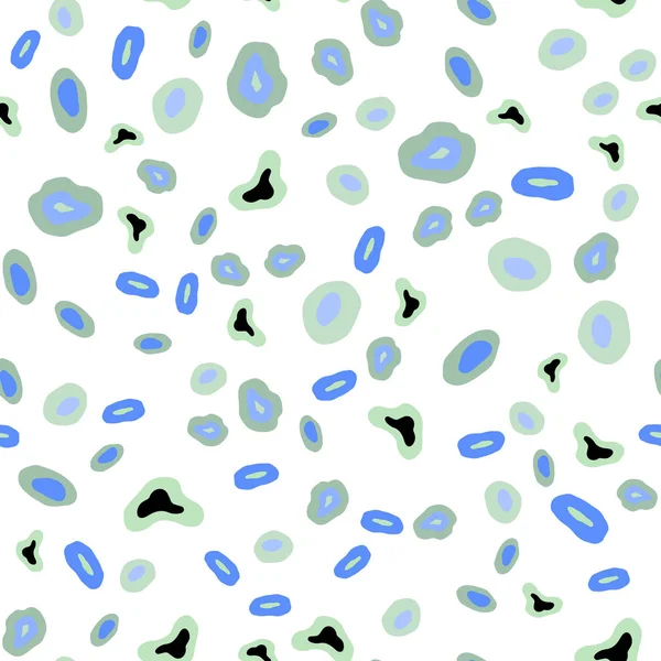 Bleu Clair Couverture Sans Couture Vectorielle Verte Avec Des Taches — Image vectorielle