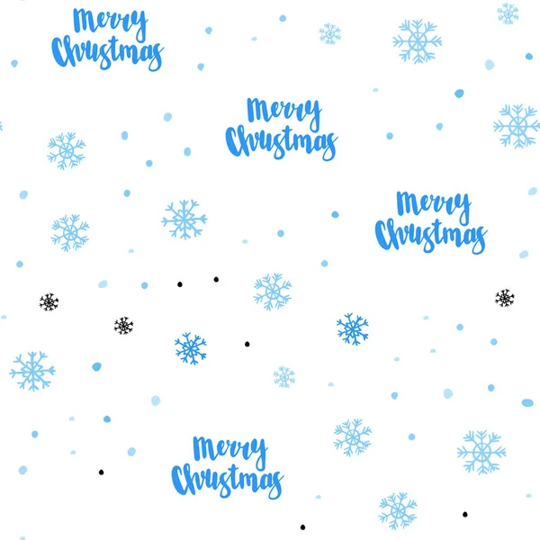 Hellblaue Vektor Nahtlose Textur Mit Farbigen Schneeflocken Buntes Dekorationsdesign Weihnachtlichen — Stockvektor