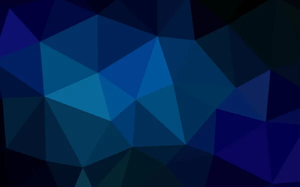 Vecteur Bleu Foncé Low Poly Cover Illustration Polygonale Brillante Composée — Image vectorielle