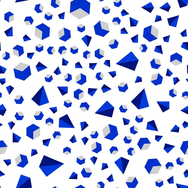Luz Azul Vector Sin Costura Diseño Isométrico Con Rectángulos Triángulos — Archivo Imágenes Vectoriales
