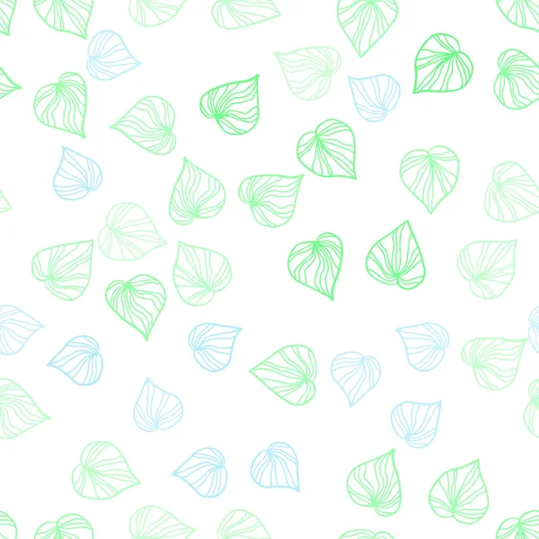 Γαλάζιο Πράσινο Διάνυσμα Απρόσκοπτη Φυσικό Σκηνικό Φύλλα Ολοκαίνουργιο Χρωματιστό Εικονογράφηση — Διανυσματικό Αρχείο