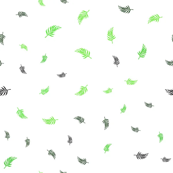 Vecteur Vert Clair Fond Naturel Sans Couture Avec Des Feuilles — Image vectorielle