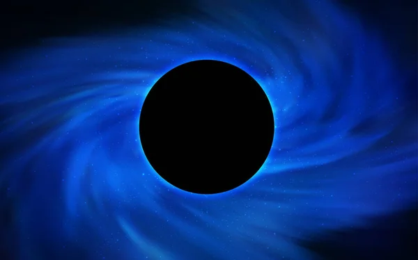 Cobertura Vetorial Azul Claro Com Buraco Negro Nebulosa Ilustração Colorida —  Vetores de Stock