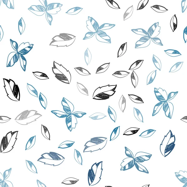 Light Blue Vector Seamless Abstract Pattern Leaves Creative Illustration Blurred — Stock Vector