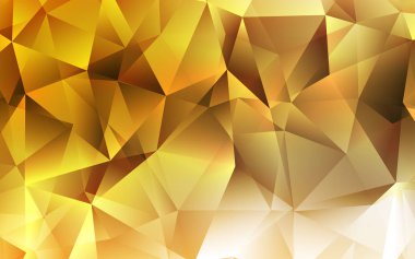 Kristaller, üçgen ışık turuncu vektör şablonu. İllüstrasyon renkli üçgenler dizi. Şablon arka plan olarak kullanılabilir.