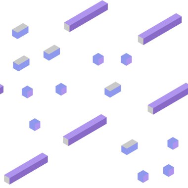 Pembe ışık, vektör kesintisiz, izometrik zemin rhombus ile mavi. Modern Soyut illüstrasyon renkli dikdörtgenler ile. Tasarım için duvar kağıdı, kumaş üreticileri.