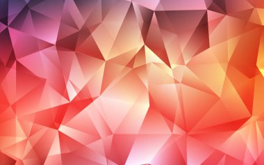 Açık mavi, kırmızı vektör düzen hatları, üçgenler ile. Üçgenler ile soyut degrade illüstrasyon. Reklam için desen.