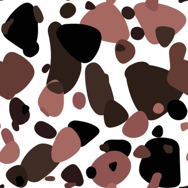 Koyu pembe noktalı sorunsuz zemin vektör. Bulanık daireler doğa tarzı ile güzel renkli resimde. Tekstil, kumaş, duvar kağıtları için tasarım.