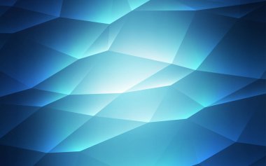 Hafif mavi vektör kapak poligonal tarzı. Renkli gradyan ile arka plan üçgenler. Akıllı tasarım, iş reklam için.