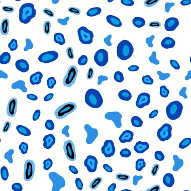 Hafif mavi vektör disklerle sorunsuz doku. Modern Soyut illüstrasyon renkli su ile bırakır. Desen için modaya uygun Kumaş, duvar kağıtları.