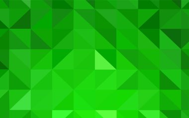 Işık yeşil vektör soyut mozaik desen. Gradyan ile poligonal soyut resim. Tasarımınız için üçgen desen.