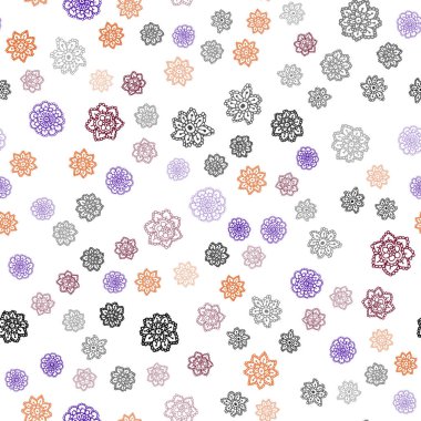 Koyu mavi, kırmızı xmas kar taneleri ile sorunsuz arka plan vektör. Dekoratif illüstrasyon kar soyut şablonundaki ile parlayan. Duvar kağıdı, kumaş üreticileri için modaya uygun bir tasarım.