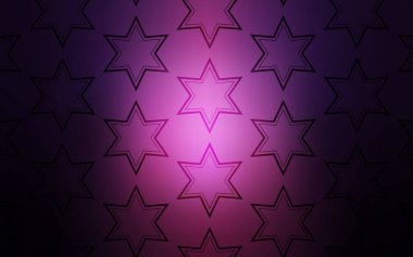 Koyu pembe vektör arka plan renkli yıldız ile. Yıldız ile renkli illüstrasyon parlayan. Desen yeni yıl reklam, kitapçıklar için.