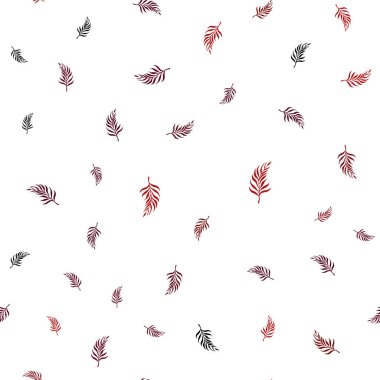 Koyu kırmızı yaprakları ile sorunsuz doğal sanat vektör. Yarım yamalak karalamalar ile arka plan bulanık yapraklarda. Tekstil, kumaş, duvar kağıtları için tasarım.