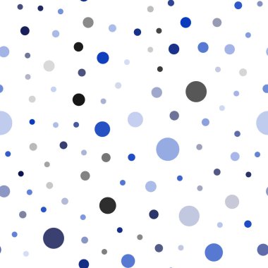 Koyu mavi daire şekilleriyle birlikte sorunsuz düzen vektör. Bulanık damla Glitter soyut Illustration yağmur. Desen için modaya uygun Kumaş, duvar kağıtları.