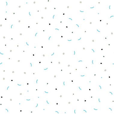 Koyu mavi noktalar, çizgiler ile sorunsuz kapak vektör. Renkli soyut daireler ve satır kümesi ile Illustration. Duvar kağıdı, kumaş üreticileri için modaya uygun bir tasarım.