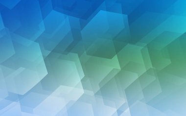 Açık mavi, yeşil vektör arka plan ile altıgen yanarak bahislerin doğru. Beyaz zemin üzerinde renkli altıgen yanarak bahislerin doğru. Yeni tasarım için Web sitesinin poster, afiş.