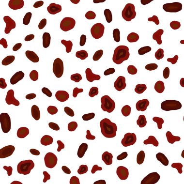Koyu kırmızı noktalı sorunsuz zemin vektör. Kabarcıkları ile soyut tarzda bulanık dekoratif tasarım. Desen için modaya uygun Kumaş, duvar kağıtları.