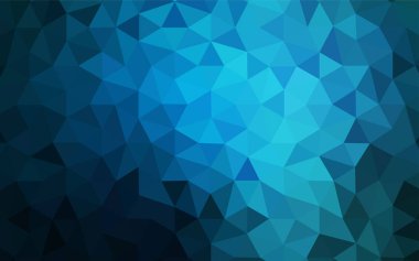 Koyu mavi parlayan üçgen düzen vektör. Gradyan ile poligonal soyut resim. Tamamen yeni bir tasarım sizin broşürü.