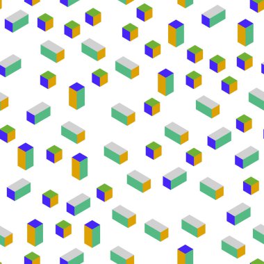 Işık çok renkli vektör kesintisiz, izometrik şablonu rhombus. Glitter soyut resim dikdörtgen şekiller ile. Kartvizit, Web siteleri için şablon.