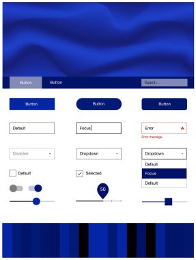 Koyu mavi vektör tel kafes kiti soyut daireler ile. Gradyan memphis tarzı ile zarif parlak illüstrasyon. Sen-ebilmek kullanma için açılış sayfaları bu şablonu.