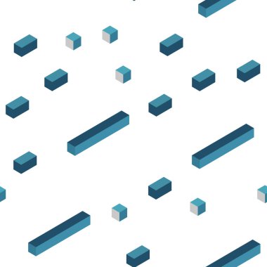 Çizgiler, dikdörtgenler ile ışık mavi vektör kesintisiz, izometrik düzeni. Dikdörtgenler ve kareler ile güzel illüstrasyon. Doku pencere panjur, perdeler için.