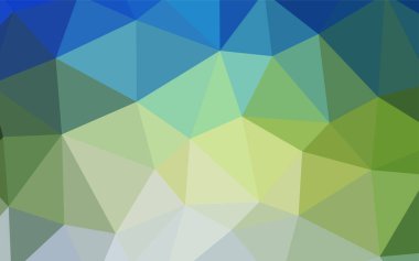 Açık mavi, yeşil vektör Çokgen arka plan. Noktalı resim stili üçgenler ile yaratıcı çizimde. Tamamen yeni bir tasarım sizin broşürü.