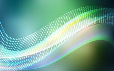 Işık yeşil vektör düzen daireler, satırları ile. Bağlantı noktaları ve çizgileri renkli arka plan üzerinde tasarım yapın. Tasarım, iş reklam için.