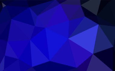 Koyu mavi vektör degrade üçgenler doku. Geometrik şekil gradyan ile Origami tarzında. Cep telefonu arka plan için şablon.